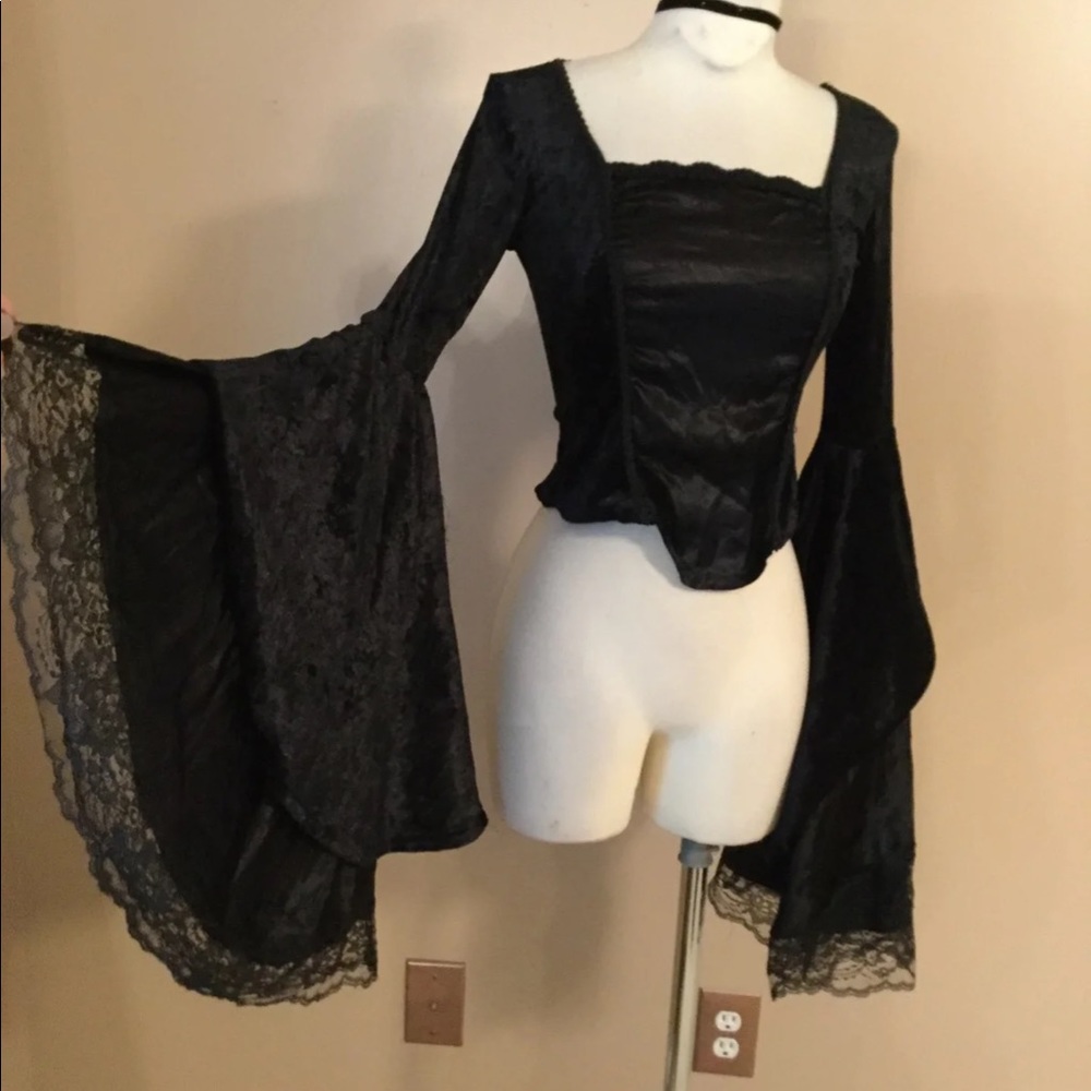 Rare vintage lip service extreme bell sleeve top s